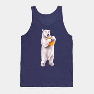 Smart Polar Bear Book Lover Tank Top